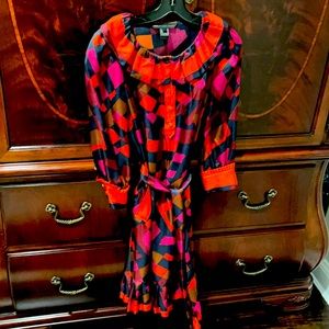 Marc Jacobs 100% silk color block dress